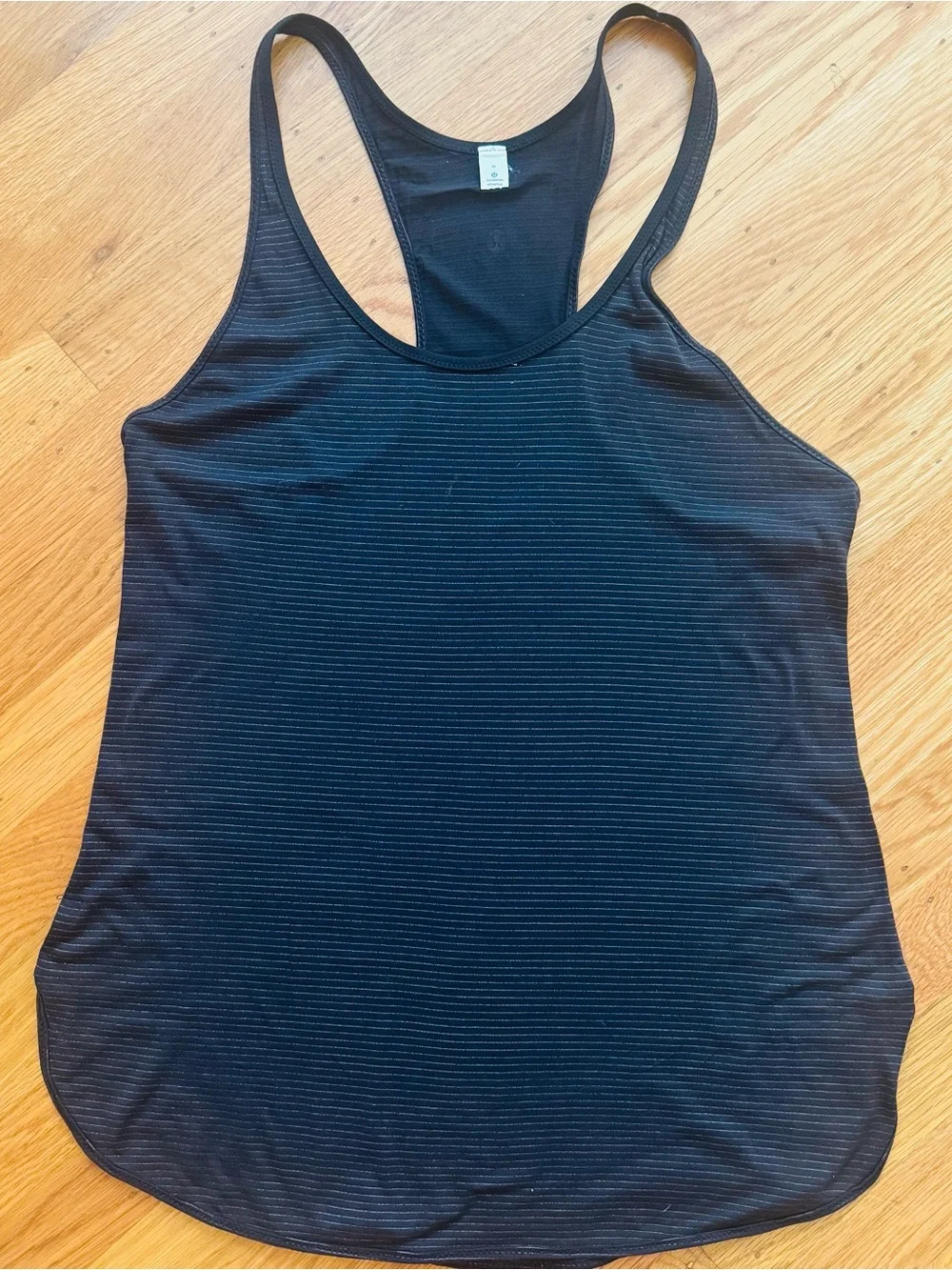 Lululemon Black Striped Racerback Tank, Sz 8